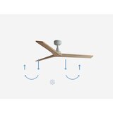 Faro 34280 - Plafonski ventilator KLIM M borovina/bela prečnik 125 cm+daljinski upravljač | Eponuda.com