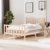Maison Chic Posteljni okvir - Dvoposteljna postelja - Zakonska postelja 120x190 cm trden les-J9737, (21764462) | Shoptok.si