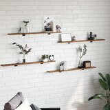 Police za knjige 4 pcs Smeđa 100 x 10 x 1,5 cm | shoptok.hr