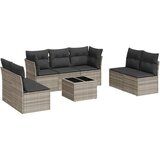 Maison Chic Seti vrtnega pohištva - Vrtna garnitura - Vrtni pohištvo set 8-delna z blazinami sv. siv poli ratan, (21799122) | Shoptok.si