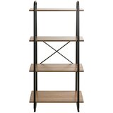 CARRYHOME regal 60/128/36 cm črna, barve hrasta | Shoptok.si