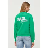 Karl Lagerfeld Pulover ženska, zelena barva