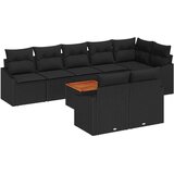  Sjedeća garnitura za vrt 9 kom. Crna poliratan 288,5 x 123,5 x 69 cm | shoptok.hr