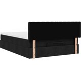 vidaXL Otomanska postelja z vzmetnico črn 140x190 cm blago | Shoptok.si
