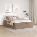  Otomanski krevet s madracem cappuccina 140x190cm umjetna koža | shoptok.hr