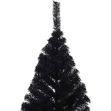  Umjetna polovica božićnog drvca sa stalkom crna 240 cm PVC | shoptok.hr