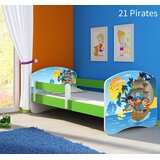  Otroška postelja ACMA z motivom, stranska zelena 140x70 cm 21 Pirates | Shoptok.si
