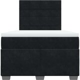 vidaXL Box spring postelja z vzmetnico črna 120x190 cm žamet | Shoptok.si