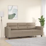 vidaXL Kavč trosed taupe 180 cm tkanina iz mikrovlaken Cene
