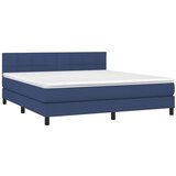  box spring s madracem LED plavi 160x200 cm od tkanine | shoptok.hr