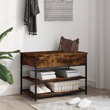  Klupa za cipele boja dimljenog hrasta 70x42,5x50 cm drvena | shoptok.hr