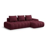 Cosmopolitan Design Bordo rdeča raztegljiva/s prostorom za shranjevanje kotna sedežna garnitura (desni kot/z ležalnikom) Linz – | Shoptok.si