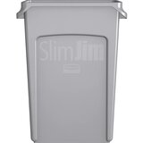Rubbermaid Zbiralnik surovin/koš za odpadke SLIM JIM®, prostornina 87 l, s prezračevalnimi kanali, siva | Shoptok.si