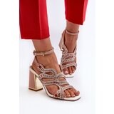 S. BARSKI Women's Embellished Sandals with Stiletto Heel D&A Cene