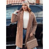 DStreet Płaszcz damski MOODLAY baranek długi beżowy | ePonuda.com