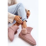 Boto Pink Women's Suede Snow Boots with Cutouts Eraclio | shoptok.hr