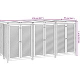  Vrtna kutija za pohranu 210x87x104 cm od masivnog drva bagrema | shoptok.hr