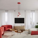 Sollux Rdeča viseča svetilka iz opalnega stekla ø 12 cm Orbital – | Shoptok.si