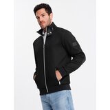 Ombre Men's jacket with high collar and fleece lining - black | shoptok.hr