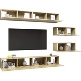  6-dijelni set TV ormarića boja hrasta sonome konstruirano drvo Smeđa | Shoptok.si