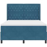 vidaXL Postelja s vzmetnico Temno modra 140x200 cm Žamet, (22050853) | Shoptok.si