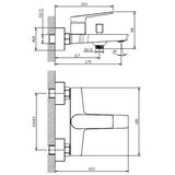 SCHMIDLER miješalica za kadu berlin, mat crna | shoptok.hr