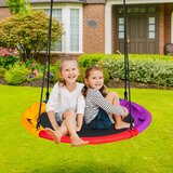  Gugalnica gnezdo Ø100 cm z nastavljivo vrvjo 100 - 180 cm - barvita | Shoptok.si