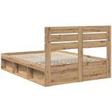  Krevetna konstrukcija Umjetnička hrastovina 140 x 190 cm | shoptok.hr