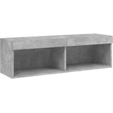 TV ormarić s LED svjetlima siva boja betona 100x30x30 cm | shoptok.hr