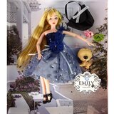  Lutka za igru Emily s torbom za pse i tamno plavom haljinom | shoptok.hr
