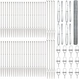 vidaXL heksagonalna ograja 1,5 x 100 m pocinkano jeklo, ograjni stebri z konico 13 kos Ø32 mm 170 cm pocinkano jeklo | Shoptok.si