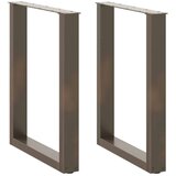 vidaXL Noge za blagovaonski stol U-oblik 2 kom Prirodni čelik 60 x (72-73) cm Čelik Cijene