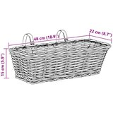  Obesna košara za sadike 2 pcs Siva 48 x 22 x 15 cm Lacak rattan, (5000285950) | Shoptok.si