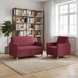  Set sofe s pohranom 2 pcs Vinska crvena Poliester | Eponuda.com