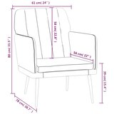  Fotelja sivi 61 x 78 x 80 cm od umjetne kože | shoptok.hr