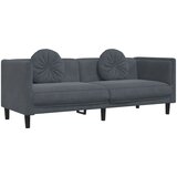  2-dijelni set sofa s jastucima tamnosivi baršunasti | shoptok.hr