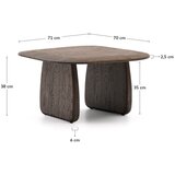 Kave Home Pomoćni stol od punog hrasta 70x71 cm Pirita – | shoptok.hr