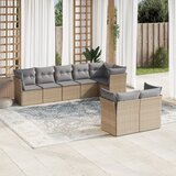  8-dijelni set vrtnih sofa od poliratana s jastucima bež | shoptok.hr