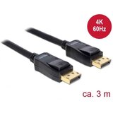 Delock DisplayPort priključni kabel 3.00 m 82424 crna [1x muški konektor displayport - 1x muški konektor displayport] u