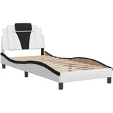 vidaXL Posteljni okvir z vzglavjem bel in črn 80x200 cm umetno usnje, (21081980) Cene