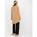 Fashion Hunters Oversize camel sweater with longer back OH BELLA Cene