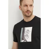 Calvin Klein Pamučna majica za muškarce, boja: crna, s tiskom, K10K113108