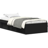  Okvir kreveta crni 75 x 190 cm mali za jednu osobu | shoptok.hr