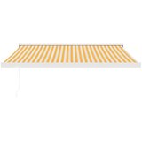 Tenda na uvlačenje žuto-bijela 3,5 x 2,5 m tkanina i aluminij | Eponuda.com