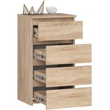 AKORD Cl4 Komoda, 4 Predali, Hrast Sonoma, (5000332089) | Shoptok.si