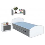 Made in Poland Dečiji krevet sa fiokom 200x90 Luna sivi | ePonuda.com