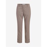 Vila Brown plaid shortened trousers Jodi - Women Cijene