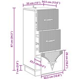  Ormar s ladicama Bijela 33 x 34,5 x 87 cm Konstruirano drvo | shoptok.hr