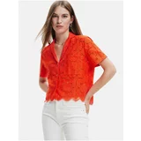 Desigual Orange Preston Lace Shirt - Women