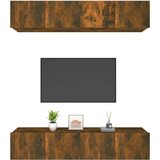vidaXL TV omarica 4 kosi dimljeni hrast 80x30x30 inženirski les | Shoptok.si
